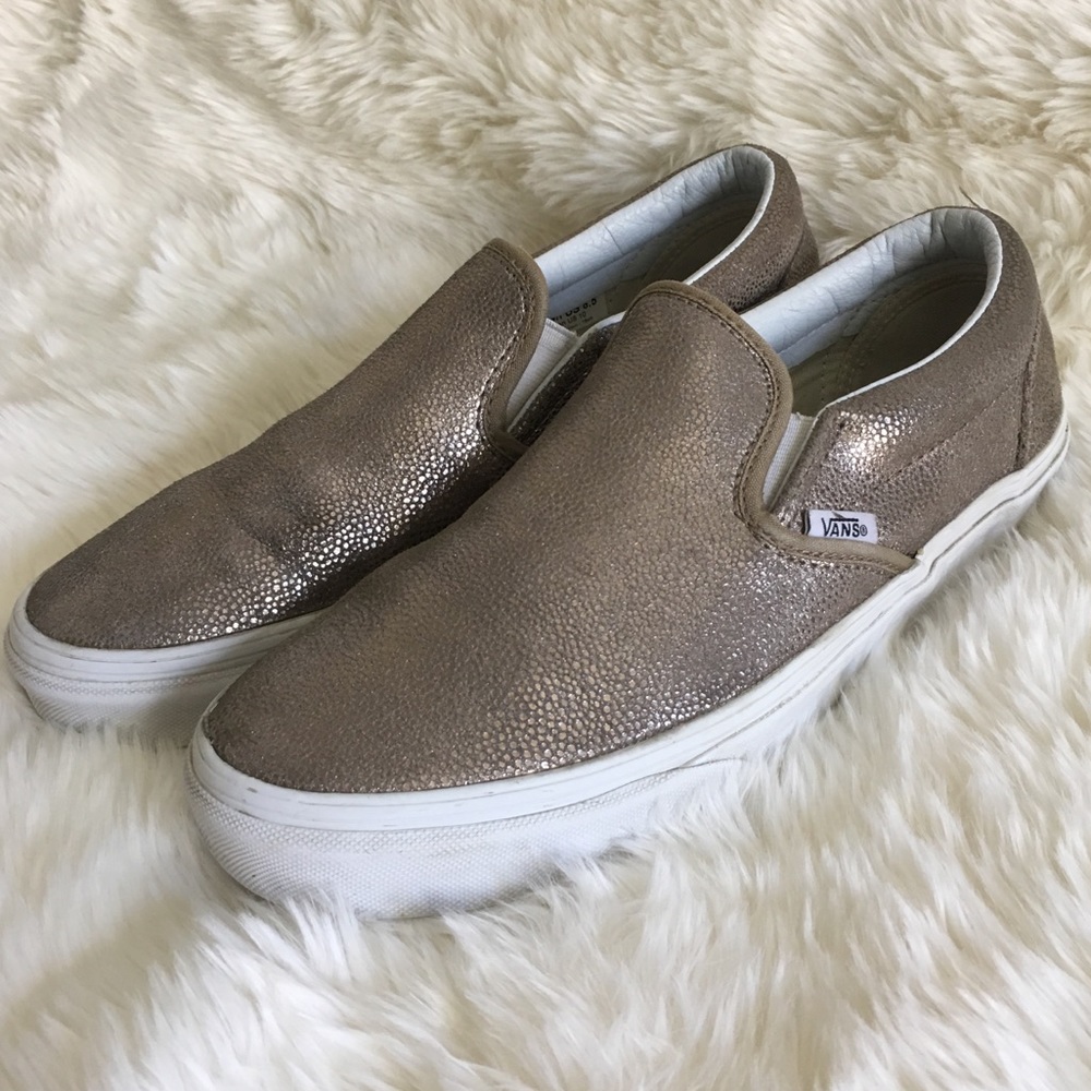 Vans Gold Shimmer Suede Leather